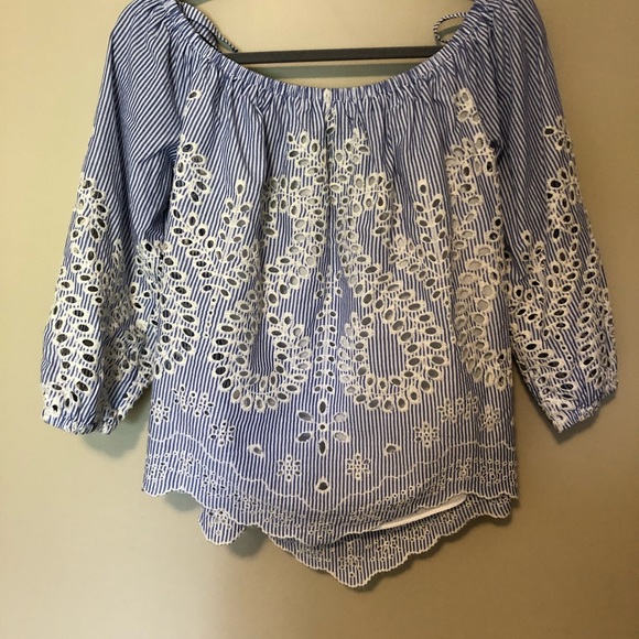 Express Striped Off the Shoulder - Picture 6 of 6